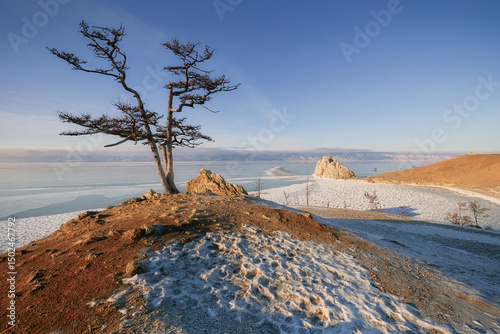 Winter evening Baikal