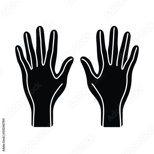 two black hands silhouette
