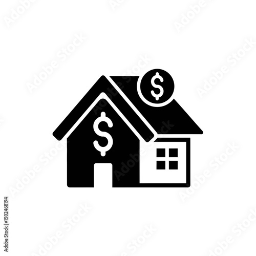 Home with Dollar Symbol Representing Real Estate Investment  