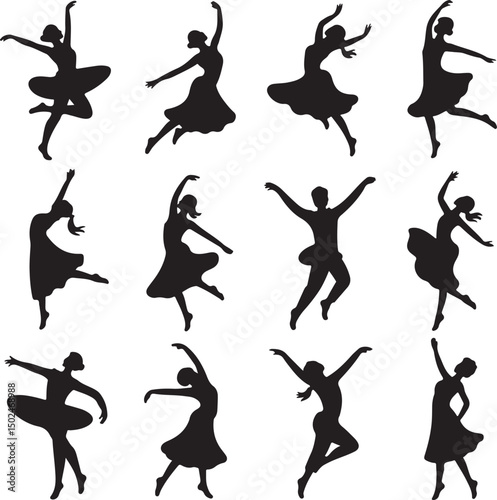 Elegant Dancer Silhouette Clipart – Ballet, Jazz, Hip Hop Digital Design

Dance Pose Silhouette Bundle – SVG PNG for Cricut and Sublimation

Ballerina & Street Dance Silhouettes – Printable Vector Art