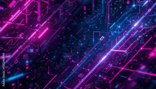 Abstract bright digital light texture with motion lines for a modern technology background