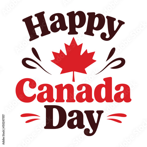 Happy Canada Day graphic design