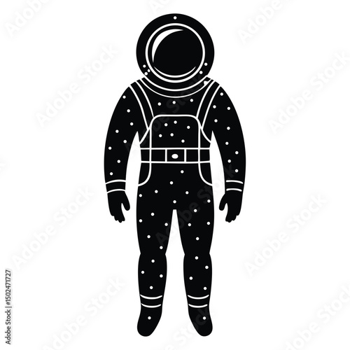 Astronaut in Space Suit Icon Design, Exploration, Cosmos, Universe, Galaxy