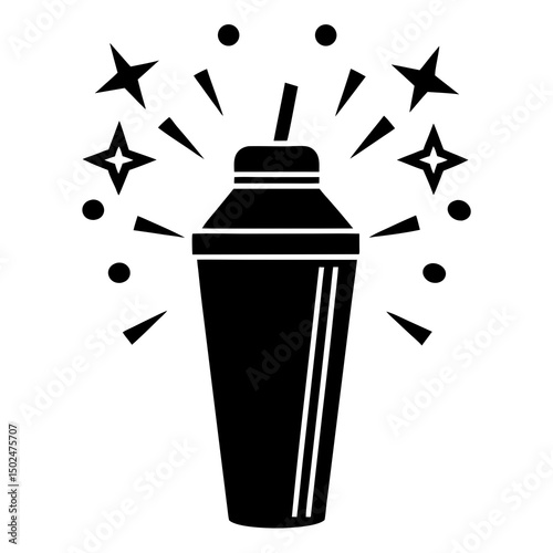 Cocktail-shaker-filled AI Vector Graphic for Bartender & Drink Design Projects