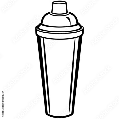Metal-shaker AI Vector Graphic for Bartender & Drink Design Projects