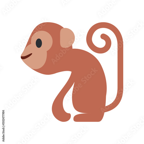 Monkey vector icon. Symbol of the Chinese zodiac, dexterity, monkeypox 