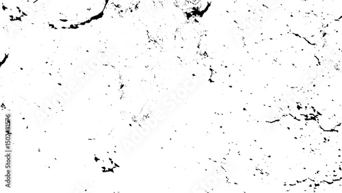 Distressed black texture. Dark grainy texture on white background. Dust overlay textured. Grain noise particles. Vector illustration.