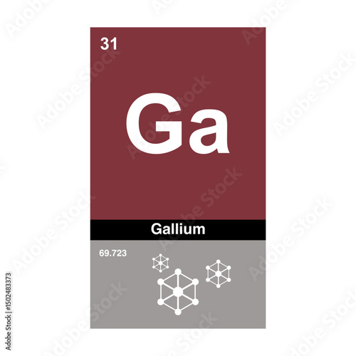 gallium periodic vector on transparent background