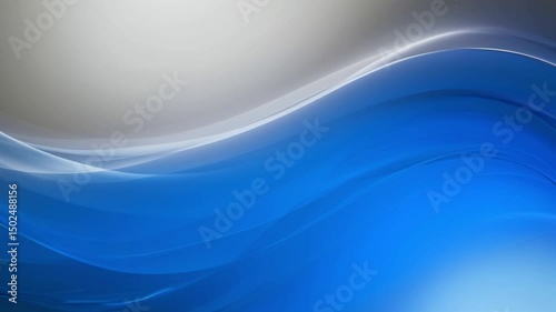 Elegant Abstract Motion Background with Blue and Gray Waves