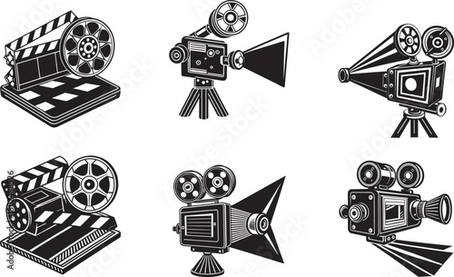 Old movie film reel isolated on white, a retro cinema entertainment symbol