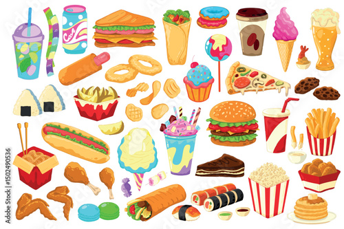 Indulge in a Delicious Variety of Fast Food Options, Tasty Snacks, and Sweet Treats Galore