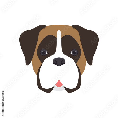 dog faces character design, beagle. Design illustration for sticker, comic, print.
