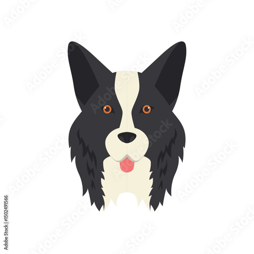dog faces character design, beagle. Design illustration for sticker, comic, print.