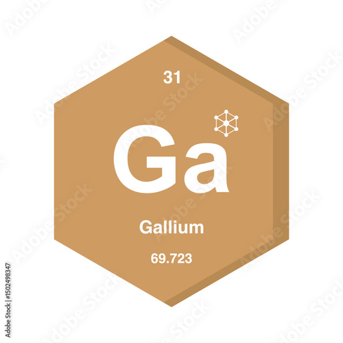 gallium periodic vector on transparent background