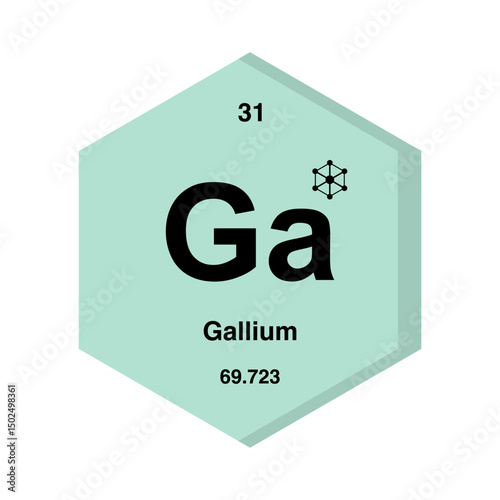 gallium periodic vector on transparent background