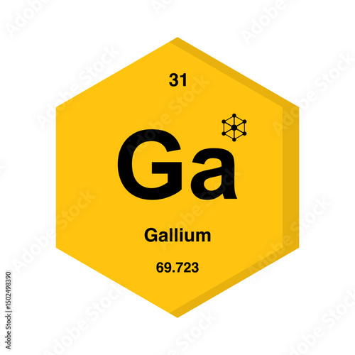 gallium periodic vector on transparent background