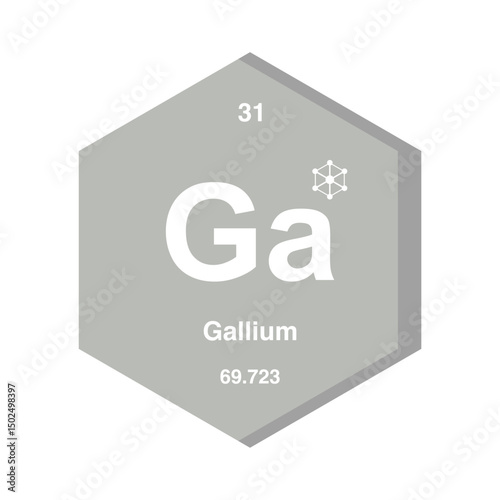 gallium periodic vector on transparent background