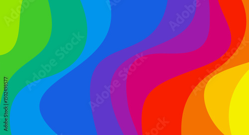 Rainbow smooth wave gradient abstract background, 
LGBTQIA Pride month banner pattern 
for social media, ads, website banner, blog post