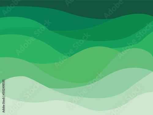 Abstract Green Wave Background Serene Nature Inspired Design