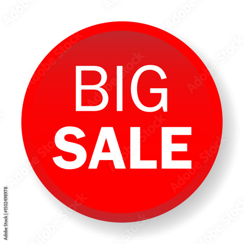 Big sale promotion vector badge label isolated on a white background. 