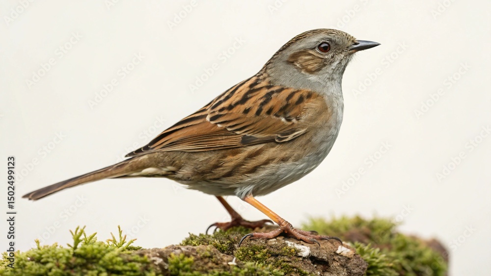 Fototapeta premium Dunnock on studio background