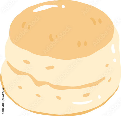 Scone Illustration, Delicious Pastry Clipart, Cozy Bakery Art