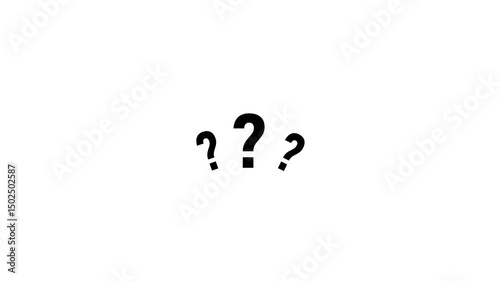 Question Mark Icon on White Background, High-Resolution Isolated Symbol.