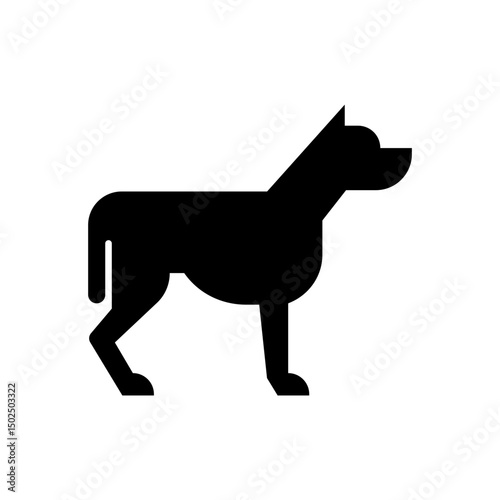 dog Vector illustration. Silhouettes of dogs. icon