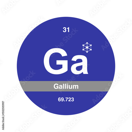 gallium periodic vector on transparent background