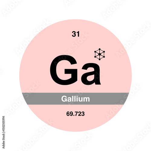 gallium periodic vector on transparent background