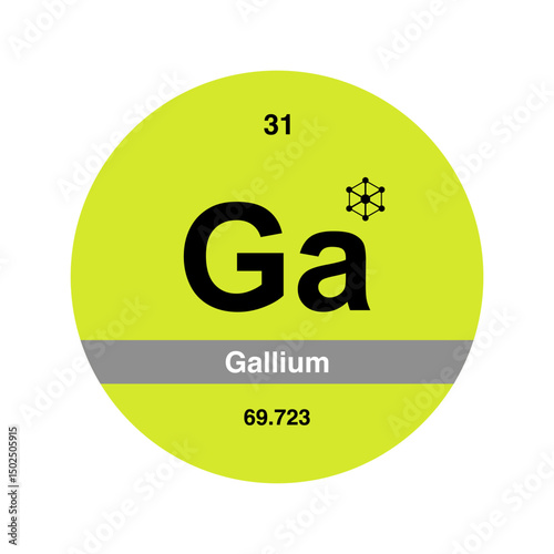 gallium periodic vector on transparent background