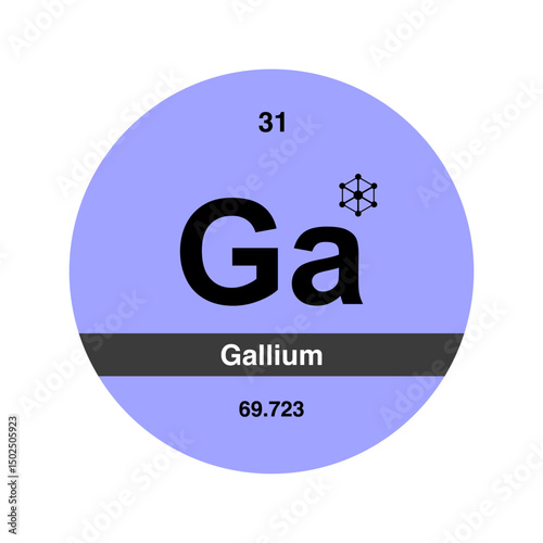 gallium periodic vector on transparent background