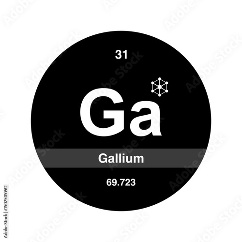 gallium periodic vector on transparent background