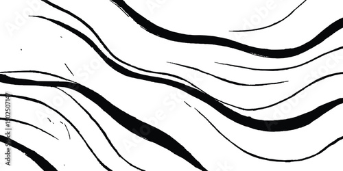 Abstract black wave flowing on white background. Abstract black wave design isolated on white background. abstract black wave and curve design ,modern and smooth motion white background, generative ai