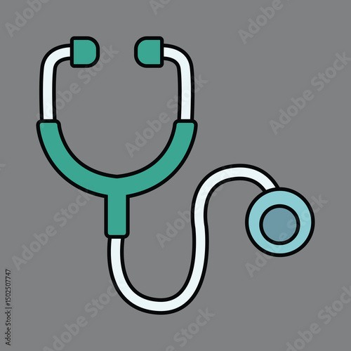 Medical Stethoscope Icon Healthcare, Diagnosis, Auscultation, Medical Equipment, Doctor