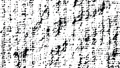 Black dirty grain white background. Black grunge noise gradient texture. Sand dusty distressed wallpaper. Grungy grit pattern. Black-white random dot texture for poster, banner, web