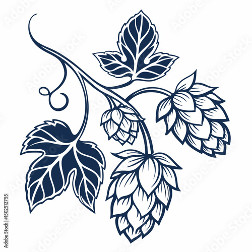 Hop-plant-icon  vector – perfect for beer, brewery, or botanical-themed designs.