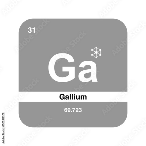gallium periodic vector on transparent background