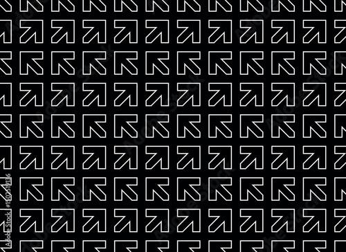 Abstract geometric pattern. A seamless vector background. White and black ornament. Graphic modern pattern. Simple lattice graphic design.