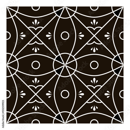 vector abstract pattern, folk texture, geometric seamless tile 