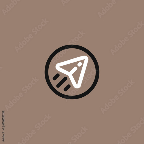 Send icon logo flat vector design