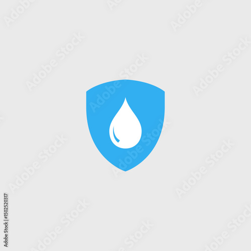 Water proof icon logo flat vector design