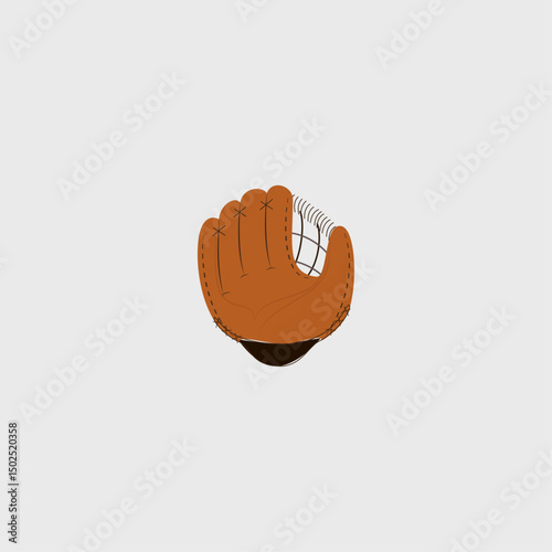 Baseball glove icon logo flat vector design