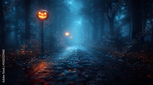 halloween night scene