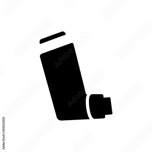 Asthma Inhaler Medical Device Close-Up Image