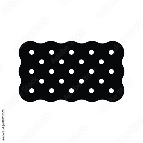 Wavy Polka Dot Border Silhouette Art & Illustration