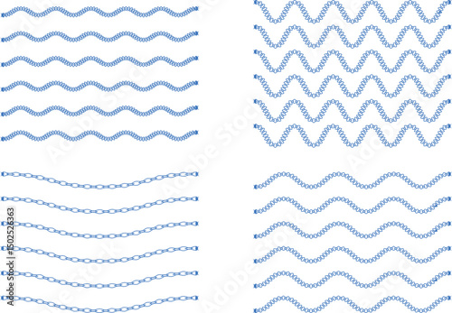 Wavy and zigzag lines pattern with ripples and squiggly strokes. eps 10.