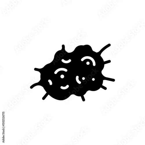 Microscopic image of irregular cancer cell blob structure