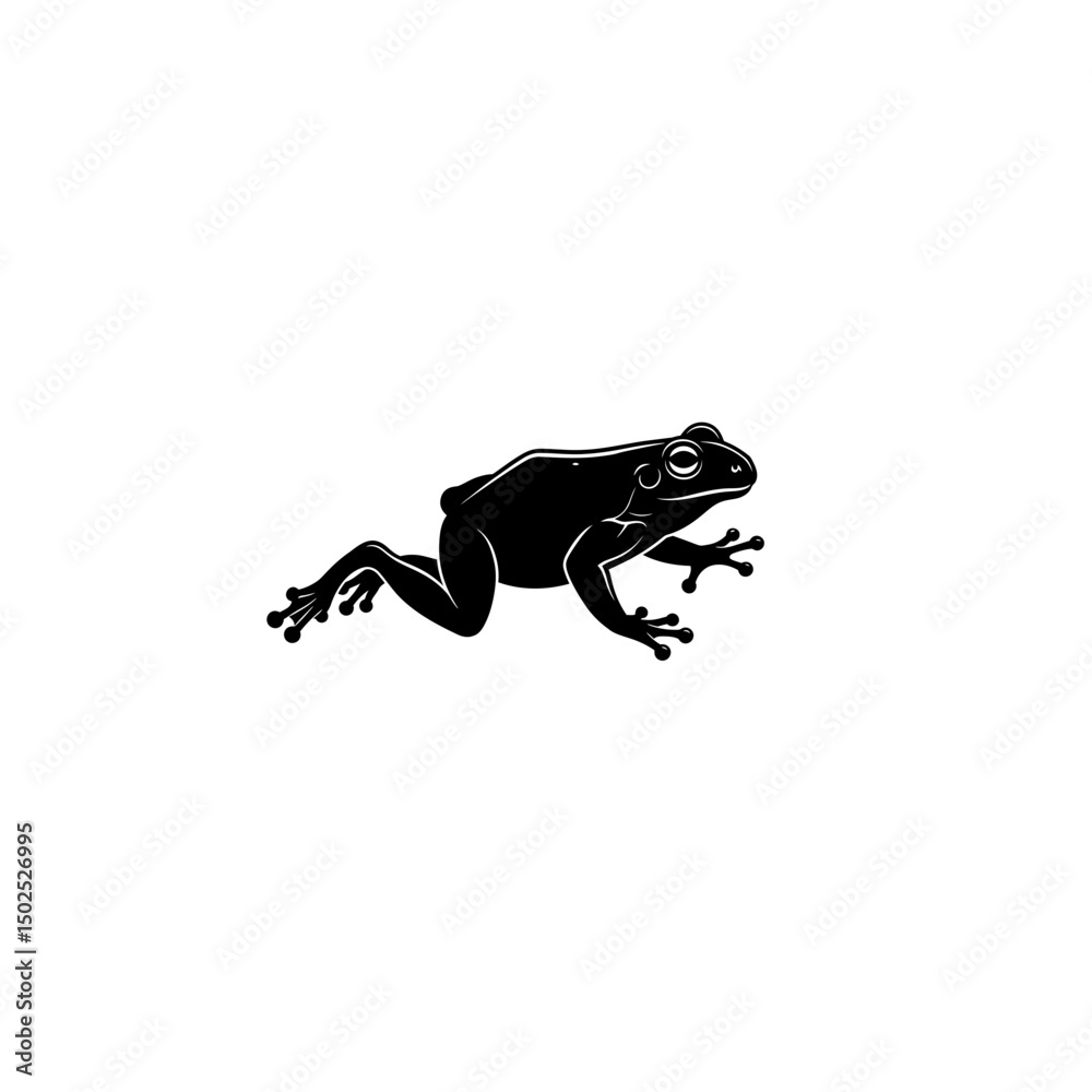 Fototapeta premium Frog Leaping Away Icon