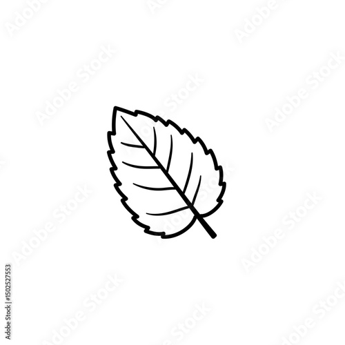 Mint Leaf Serrated Icon